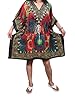 Short Kaftan Women Evening Wear Tunic Red Black Printed Caftan Boho Tops One Size
