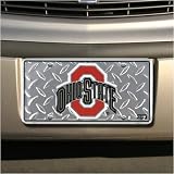 Ohio State Buckeyes Diamond Metal License Plate