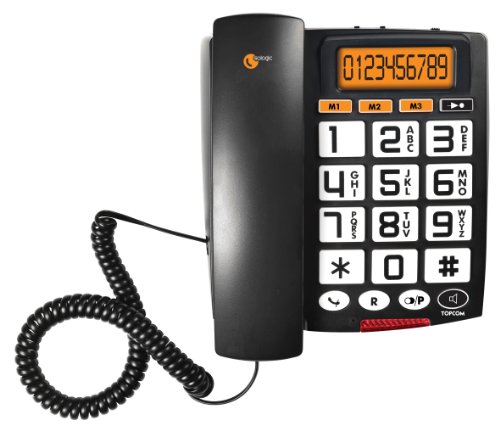 Topcom Sologic A801 Schnurgebundenes Gro&szlig;tastentelefon mit optischer Anrufsignalisierung ( Preisvergleich