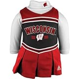 Toddler Wisconsin Badgers 2piece Cheerleader Poly Jumper with Turtleneck