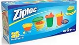 Ziploc 25 Pcs Feeding Set - Snack, Spill-proof and Straw Cups, Bowls