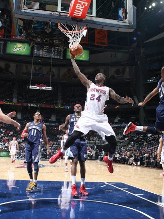 Memphis Grizzlies v Atlanta Hawks: Marvin Williams Sports Photographic Poster Print by Scott Cunningham, 9x12
