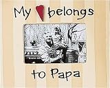 My Heart Belongs to Papa Picture Frame - Linen