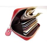Genuine Leather Palm Credit Card Wallet, 11 Credit Card slots, Credit Card Organizer Wallet - BAONIKA (1" thick)
