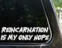 REINCARNATION is my only hope - funny decal / sticker
