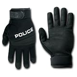 by RAPDOM BLACK Digital Leather Duty Glove (POLICIA, POLICE, SECURITY,SWAT) GLOVES (POLICE, Medium)