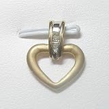 10K Two-Tone Gold Diamond Heart Pendant