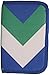 ORB Travel RFID Passport Holder Travel Wallet-WP532-Chevron-Blue/Green/White-Zippered Credit Debit Card Travel Document Organizer Wallet Case