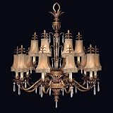 Fine Art Lamps 428040 Oversized 16LT Chandelier Gold Pastiche Indoor Lighting