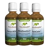 Native Remedies MindSoothe Jr., Focus Formula, and PureCalm - 50ml Bottles, 3-Count