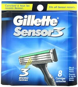 Gillette Sensor3 Disposable Cartridge, 8 Count
