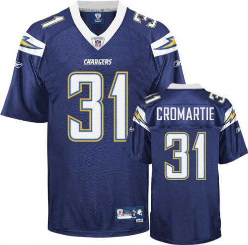San Diego Chargers ANTONIO CROMARTIE #31 Men's Premier NFL Jersey, Navy (X-Large)