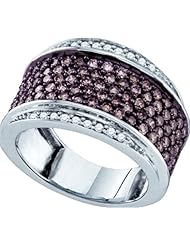 1.55ctw Brown Diamond Fashion Band 10K White Gold w/ 110 Diamonds