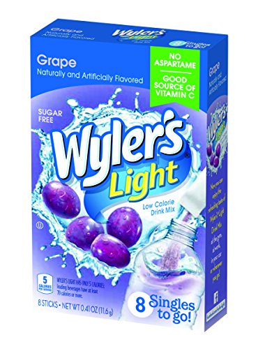 Wyler's Light Singles To Go Drink Mix, Grape, (Pack of 12)
