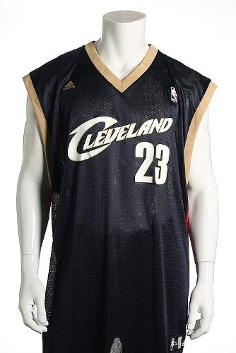 adidas Cleveland Cavaliers #23 LeBron James Navy Blue Replica Basketball Jersey (XXX-Large)