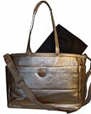 Coach Signature Stitch Metallic Multifunction Tote Handbag 18878 Antique Gold