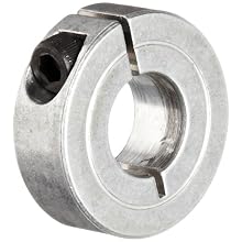 Climax Metal 1C-056-A One-Piece Clamping Collar, Aluminum, 9/16" Bore, 1-5/16" OD, 7/16" Width