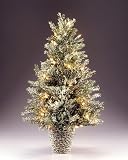 36 Artificial Pre-Lit Snowy Arborvitae Potted Tree With 50 Lights #LCS-300-36