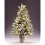 24" Artificial Pre-Lit Snowy Arborvitae Potted Tree with 35 Lights