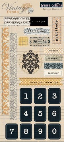 Teresa Collins DesignsVintage Finds Chipboard Elements 1