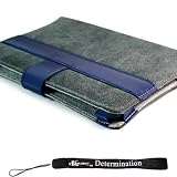 Amazon Kindle 2 Gray/Blue Faux Canvas e-Book Reader Carrying Case Cover Melrose Series + Indlues a 4-Inch Determination Hand Strap