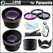58mm All In Lens Kit For Panasonic Lumix DMC-FZ60, DMC-FZ60K Digital Camera Includes Lens Adapter + HD .43x Wide Angle Lens + 2.2x Telephoto Lens + Multi-Coated 3 Piece Filter Kit (UV, CPL, FLD) + Lens Hood + Lens Pen Cleaning Kit + Lens Cap Keeper More
