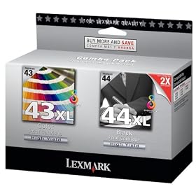 Lexmark 43XL & 44 XL Pack Color and Black High Yield Print Cartridges
