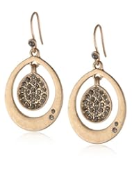 Kenneth Cole New York "Pave Splash" Pave Orbital Drop Earrings