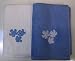 Pair of Cotton Bath Towels CORNFLOWER BLUE / WHITE