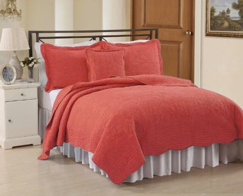 American Traditions French Tile Quilt, Teal, Full/Queen