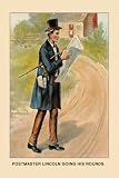 Canvas Print, Postmaster Lincoln Going his Rounds - 20x30