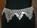Silver Metal Dangling Belt with Loops of Coins Belly Dance Jewelry Hippie Tribal Belt