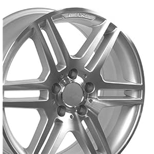 Wheel1x - AMG Style Replica Wheel with Machined Face Fits Mercedes Benz - Silver 17x7.5