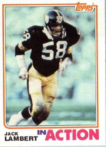 1982 Topps # 214 Jack Lambert Pittsburgh Steelers Football Card - In Protective Screwdown Display Case!