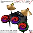 Alecias Swirl 01 Red Skin by WraptorSkinz fits Guitar Hero 4 World Tour Drum Set for Nintendo Wii, XBOX 360, PS2 & PS3 (DRUMS NOT INCLUDED)