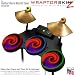 Alecias Swirl 01 Red Skin by WraptorSkinz fits Guitar Hero 4 World Tour Drum Set for Nintendo Wii, XBOX 360, PS2 & PS3 (DRUMS NOT INCLUDED)