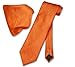 Vesuvio Napoli Burnt Orange PAISLEY NeckTie & Handkerchief Matching Neck Tie Set