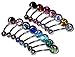 The Home of Hot Deals Double Gem Belly Button Navel Ring 14 Gauge 7/16