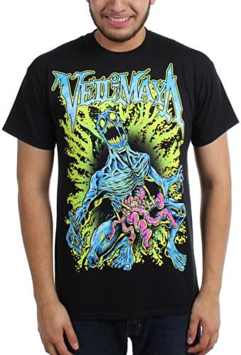 Authentic VEIL OF MAYA Band Toxic Blue Zombie Logo T-Shirt L NEW