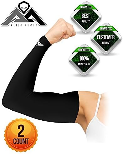 Arm Compression Sleeve by Alien Armor - True Graduated Compression, Small Set of (2)