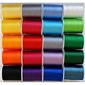 20er Set N�hgarn Polyester, 20 verschiedene Farben in SB-Box "Seidenglanz", hi064