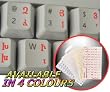 ARMENIAN KEYBOARD STICKERS WITH RED LETTERING ON TRANSPARENT BACKGROUND