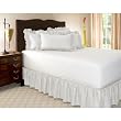 Olympic Queen White Ruffled Bed Skirt with 18" Drop