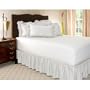 Queen White Ruffled Bed Skirt with 14" Drop