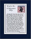 Proud to Be..a Policeman's Wife Touching 8x10 Verse, Double-matted in Navy Over White.