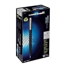 uni-ball Stick Fine Point Roller Ball Pens, 12 Blue Ink Pens(60103)