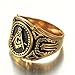 Mens Stainless Steel Ring,Freemason Masonic,Gold Black