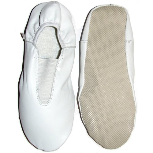 Gymnastikschuhe echtes Leder weiß