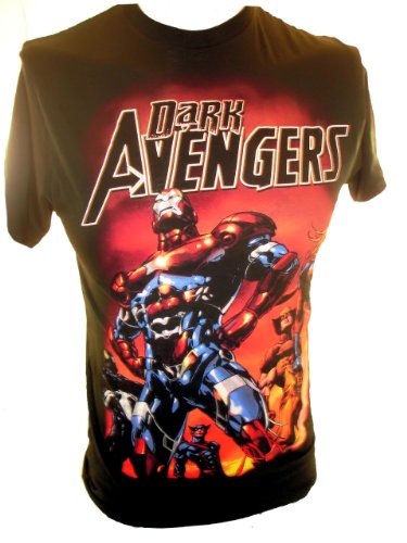  Dark Avengers (Marvel Comics) Mens T Shirt - Group Pic Featuring New Iron Man