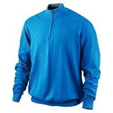 NIKE Men's Tiger Woods Collection Argyle Cotton/Cashmere Golf Half-Zip Sweater